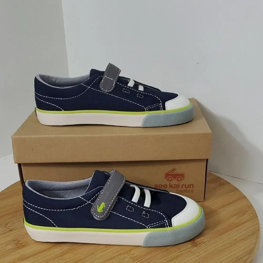 See Kai Run Boys Alex Navy Kids Sneakers Size 12 NIB